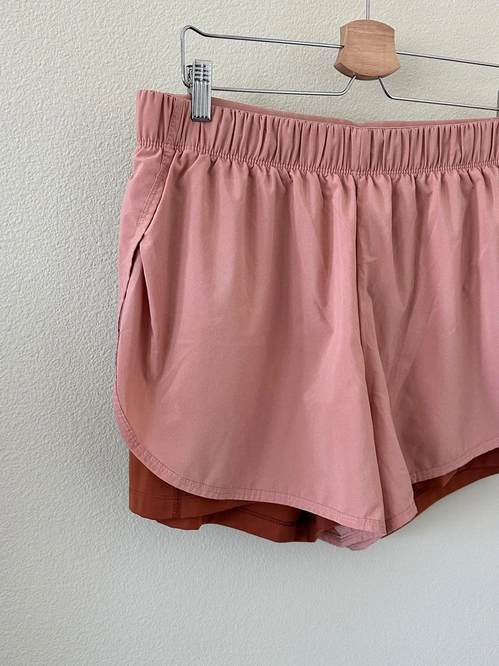 Nike Peach Dri-FIT 2-in1 Layered Athletic High-Rise Shorts Size XXL